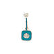 Shell earrings cyan blue 925 silver half hoop HOLYART Collection s3