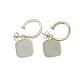 White shell earrings 925 silver HOLYART Collection s5