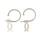 Boucles d'oreille argent 925 poisson émail noir HOLYART s5