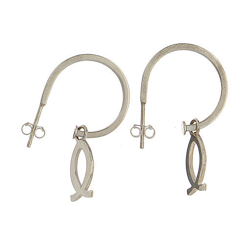 925 silver red fish half hoop earrings HOLYART Collection 5