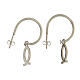 925 silver red fish half hoop earrings HOLYART Collection s5