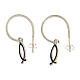 J-hoop earrings, blue fish-shaped pendant, 925 silver, HOLYART Collection s1