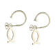 Christian fish earrings 925 silver black half hoop HOLYART Collection s5