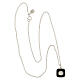 Necklace with square pendant, shell on black enamel, 925 silver, HOLYART Collection s5