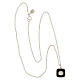 Collier pendentif noir carré avec coquillage argent 925 Collection HOLYART s4