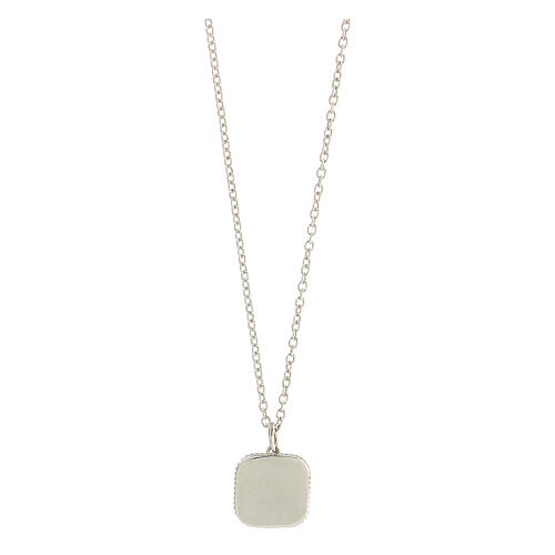 Collana argento 925 conchiglia pendente nero quadrato HOLYART Collection 5