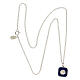 Collier pendentif bleu carré avec coquillage argent 925 Collection HOLYART s5