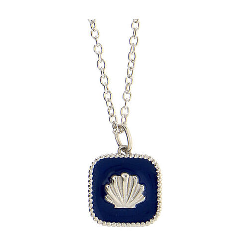 925 silver shell pendant necklace blue HOLYART Collection 7