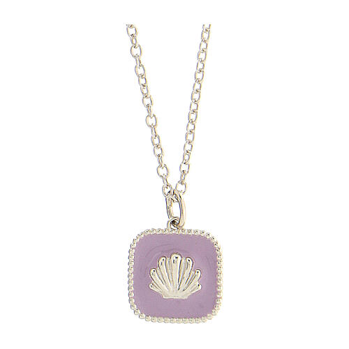 925 silver shell pendant necklace lilac HOLYART Collection 1