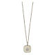 Collana argento 925 pendente conchiglia celeste quadrato HOLYART Collection s5