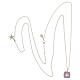 Collier double pendentifs étoile et coquillage émail lilas argent 925 Collection HOLYART s4