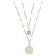 Necklace with two pendants, white shell and Miraculous Medal, 925 silver, HOLYART Collection s3