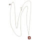 Collier double pendentifs Médaille Miraculeuse et coquillage émail rouge argent 925 Collection HOLYART s4