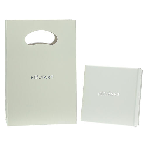 HOLYART Collection doppelt-Runde Halskette aus Silber 925 mit 2 Herzen 6