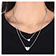 Double chain necklace 2 hearts 925 silver HOLYART Collection s2