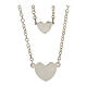 Double chain necklace 2 hearts 925 silver HOLYART Collection s1