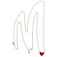 Collier double avec deux coeurs grand rouge argent 925 Collection HOLYART s4