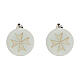 Cufflinks with Maltese cross, white mother-of-pearl s1