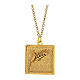 Necklace with ear of wheat pendant, gold plated 925 silver, HOLYART Collection s1