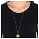 Necklace with ear of wheat pendant, gold plated 925 silver, HOLYART Collection s2