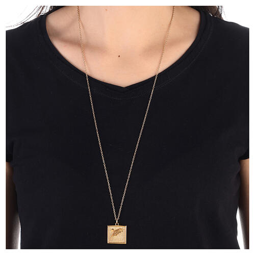 Collana spiga pendente argento 925 doratura gialla HOLYART Collection 2