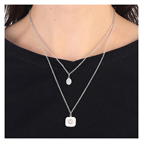 Collier avec pendentif épi sur émail noir argent 925 doré Collection HOLYART