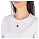 Collier avec pendentif carré épi sur émail noir argent 925 doré Collection HOLYART s3