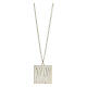 Collana spiga pendente quadrato argento 925 brunito HOLYART Collection s5