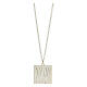 Square pendant necklace in burnished 925 silver wheat spike HOLYART Collection s3