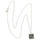Square pendant necklace in burnished 925 silver wheat spike HOLYART Collection s5