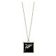 925 silver pendant necklace black square wheat spike HOLYART Collection s1