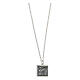 925 sterling silver burnished square pendant necklace wheat HOLYART Collection s1