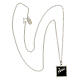 Necklace with square pendant, ear of wheat on black enamel, 925 silver, HOLYART Collection s4