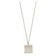 Black square pendant necklace wheat spike in 925 silver HOLYART Collection s3