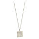 Black square pendant necklace wheat spike in 925 silver HOLYART Collection s5