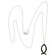 Necklace with black fish-shaped pendant, 925 silver, HOLYART Collection s5