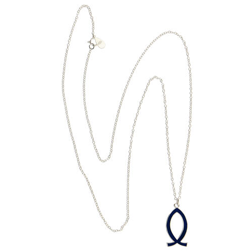 Collana pesce blu pendente argento 925 HOLYART Collection 4