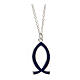 Collana pesce blu pendente argento 925 HOLYART Collection s1
