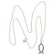 Necklace with lilac fish-shaped pendant, 925 silver, HOLYART Collection s5