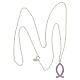 Necklace with lilac fish-shaped pendant, 925 silver, HOLYART Collection s4