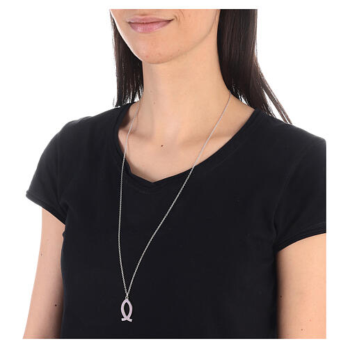 Collana argento 925 pesce lilla pendente HOLYART Collection  3