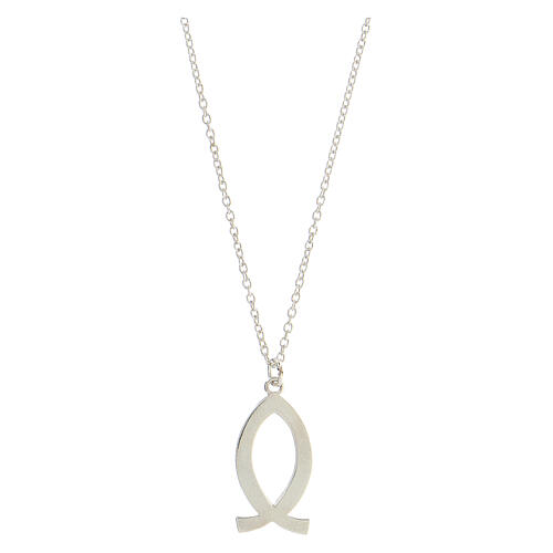Collana argento 925 celeste pesce pendente HOLYART Collection 5