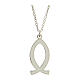 Necklace with white fish-shaped pendant, 925 silver, HOLYART Collection s3