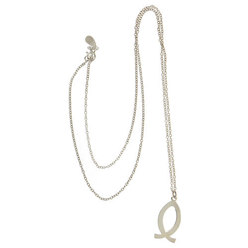 Collier avec pendentif poisson blanc argent 925 Collection HOLYART 3