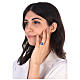 Anello blu conchiglia regolabile argento 925 HOLYART Collection  s4