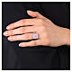 Größenverstellbarer Ring, lila, Jakobsmuschel, aus 925er Silber, HOLYART Collection s2