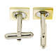 Square cufflinks with Maltese cross, white mother-of-pearl s2