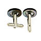 Round gray mother-of-pearl XP cufflinks s2