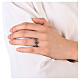 Finger rosary ring 9 kt gold beads 925 silver HOLYART Collection s2