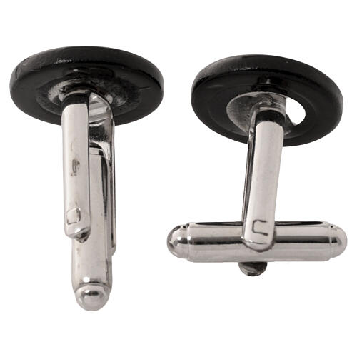 Round black mother-of-pearl XP cufflinks 2